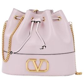 Valentino Borsa a secchiello con logo distintivo Porpora