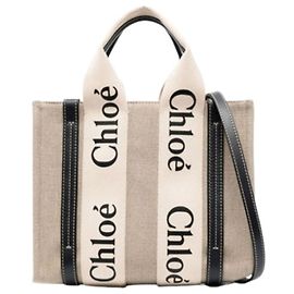 Chloé Borsa Tote Woody Piccola Blu Navy Blu