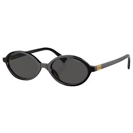 Miu Miu Rigard Black Oval Sunglasses Black