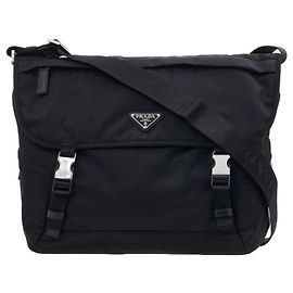Prada Bolsa transversal de nylon leve Preto