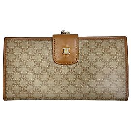 Céline Clutch longo vintage Macadam Marrom