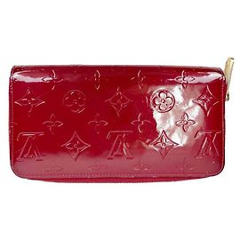 Louis Vuitton Cartera Larga Monogram Vernis Roja Roja