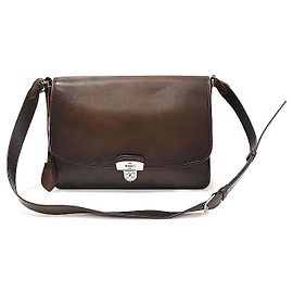 Berluti Postino PM Weiche braune Aktentasche Braun