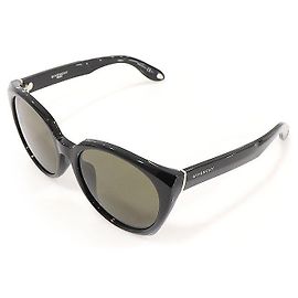 Givenchy Black Frame Silver Lettering Women's Sunglasses Black