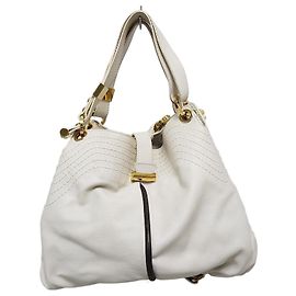 Jimmy Choo White Shoulder Bag White