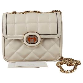 Gucci Bolsa de ombro mini corrente Deco Branco