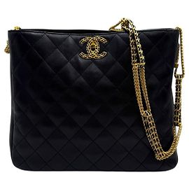 Chanel Borsa a Spalla Hippy Chain Nera Nero