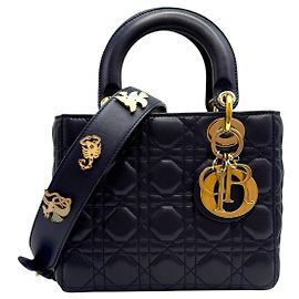 Dior Bolsa tote pequena Lady My ABC azul marinho Azul