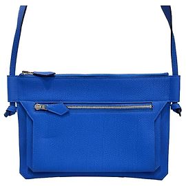 Hermès Ultra Flat Bandoulière Shoulder Strap Bag Togo Stamp Blue
