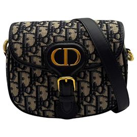 Dior Bolsa de bebê oblíqua Leste-Oeste pequena Azul