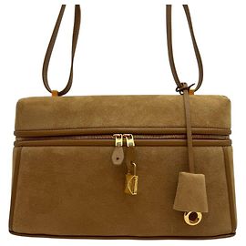 Loro Piana Bolsa Extra Clay Sun Gold Marrom