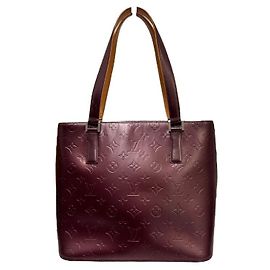 Louis Vuitton Bolsa Tote Stockton Monogram em Borgonha Vermelho