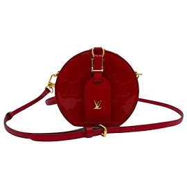 Louis Vuitton Borsa a tracolla mini Bouatte Sapo in vernice rossa Rosso