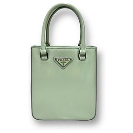 Prada Sac Mini Tote Brosse Menthe Vert