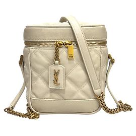 Saint Laurent Bolsa de ombro matelassada com corrente Marrom