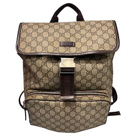 Gucci GG Supreme Canvas Backpack Brown
