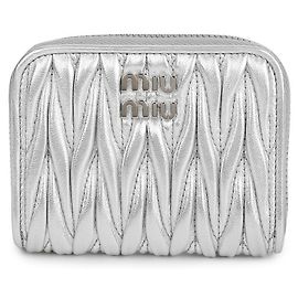 Miu Miu Monedero de Mujer en Cuero Nappa Plata