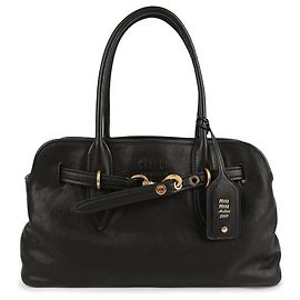 Miu Miu Sac en cuir Napa Aventure Noir