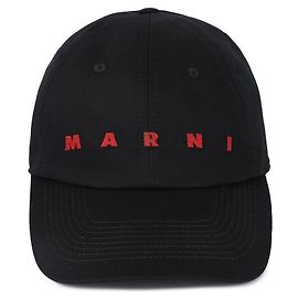 Marni Boné de beisebol bordado com logo Preto