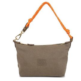 Miu Miu Borsa a spalla in gabardine Verde
