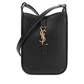 Saint Laurent Borsa a tracolla Monogram per telefono Nero