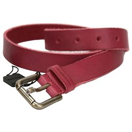 Dolce & Gabbana Cinto skinny de couro vintage Rosa