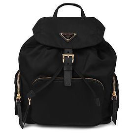 Prada Kleiner Nylon-Rucksack Schwarz