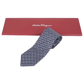 Salvatore Ferragamo Krawatte mit Mäusemuster Blau