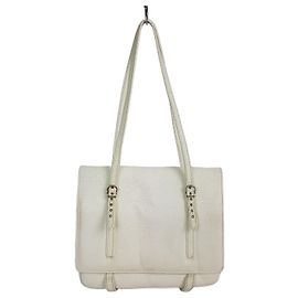 Salvatore Ferragamo Bolsa de ombro de couro branco Branco