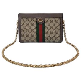 Bolsa transversal Gucci Ophidia GG Small Chain Marrom