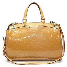 Louis Vuitton Monogram Vernis Rose Velour Brea MM Marron
