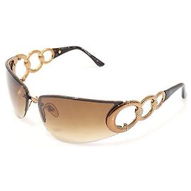 Salvatore Ferragamo Gold Frame Crystal Chain Women's Sunglasses Golden