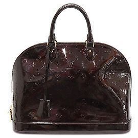 Louis Vuitton Sac à main Alma MM en Monogram Vernis Amarante Violet