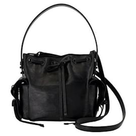 Acne Mini borsa a secchiello multi tasche Nero