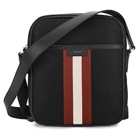 Bally Nylon Code Crossbody Bag Black