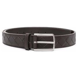 Bottega Veneta Cinturón Intrecciato Castaño