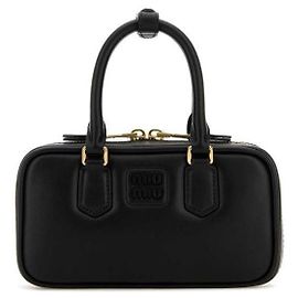 Miu Miu Mini bolsa de couro Preto