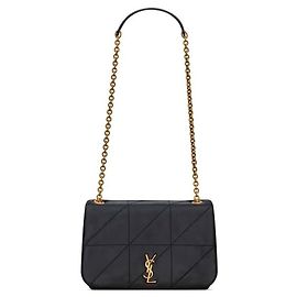 Saint Laurent Mini Bolsa JAMIE em Couro de Cordeiro Preto
