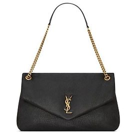 Saint Laurent Grained Lambskin Large Bag AACYT Black