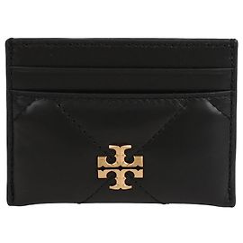 Tory Burch Kira Diamond Quilted Card Case Black