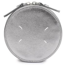 Maison Martin Margiela Bolso mini de cuero en forma de círculo Plata