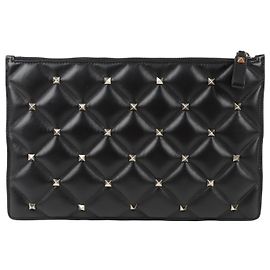 Valentino Clutch Candy con borchie Nero