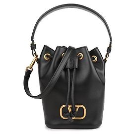 Valentino Borsa a secchiello con logo Nero