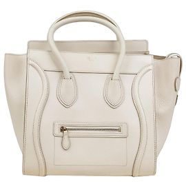 Céline Bolsa Mini Tote de Viagem Branco
