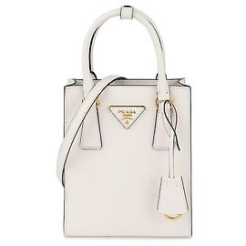 Prada Saffiano Leather Handbag White