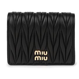 Miu Miu Nappa Leather Wallet Black