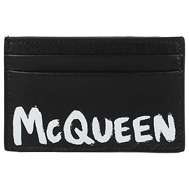 Alexander Mcqueen Graffiti Card Holder Black