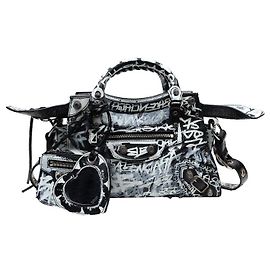 Balenciaga Borsa Tote Cagole Neo Graffiti XS Multicolore