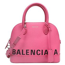 Balenciaga Sac à main en cuir rose avec rabat supérieur Rose