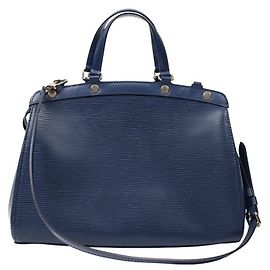 Louis Vuitton Navy Epi Brea Tote Bag Blue